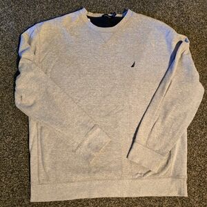 NAUTICA Men's Gray Crewneck Sweatshirt Size XXL (2XL)